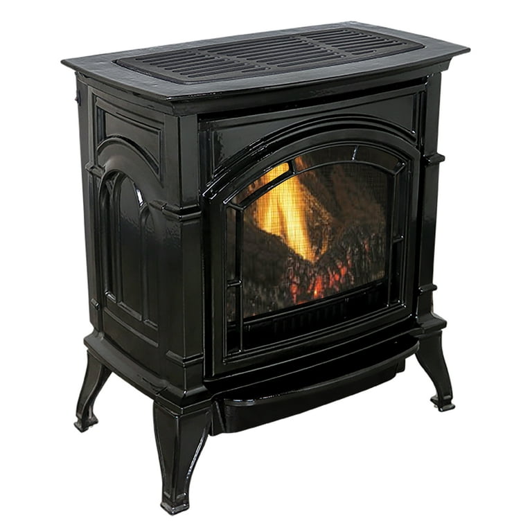31,000 BTU Vent Free Propane Stove Black Enameled Porcelain Cast Iron -  Walmart.com