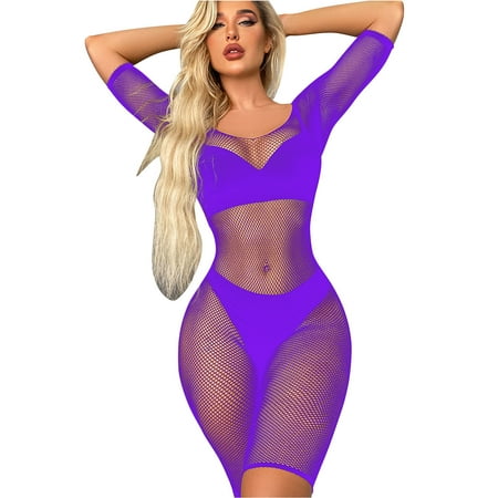 

TWIFER Lingerie for Women Fishnet Bodysuit Mesh Teddy Underwear