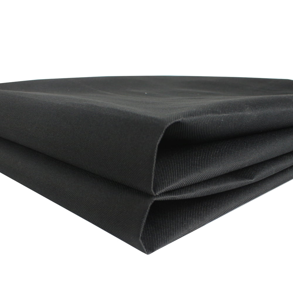 Waterproof Canvas Fabric Outdoor Cover Polyester Surface & PVC Coated  Backing Black