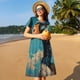 thumbnail image 4 of Disketp Blue Watercolor Duck para Vestido de Manga Corta para Mujeres, Vestidos de Verano para Mujeres, Casual y Holgado para la Playa, 4 of 6