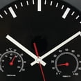 thumbnail image 2 of Timekeeper Round Wallclock with Black Frame and Temperature/Barometric Gauges, 12-Inch, 2 of 2