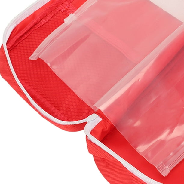 Trousse Premiers Secours Rigide EVA Rouge 19.5x12x5 Cm - Vide, étanche, Avec Compartiments, Pour Voiture, Voyage, Maison