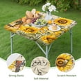 thumbnail image 4 of Fitted Tablecloth Vintage Artistic Floral Pattern, Waterproof Backed Table Cover for Spring Picnic, Rustic Setting, 4 of 6