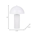 thumbnail image 4 of Modern Table Lamp with Dome Shade for Home Decor - Decorative Display for Bedroom and Living Room Accent - Contemporary Nightstand Bedside Lamps, for Table Desk Styling - 22", White, 4 of 7