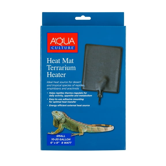 Aqua Culture Heat Mat Terrarium Heater, Small 10-20 Gallon Heat Pad, 8 Watts