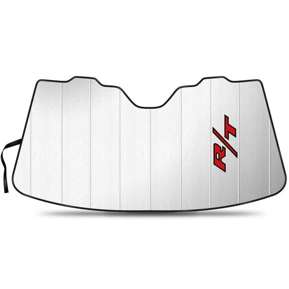 Dodge R/T Logo Universal Fit Enforced Stand-Up Auto Windshield Sun Shade at Standard Size 54"x 27.5"