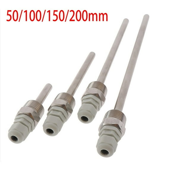 Temperature Sensors 50-200Mm Stainless Steel Thermowell 1/2 Npt Fit Dia 6Mm Tube 50Mm YIWEI