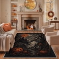 thumbnail image 6 of GENIMO 2'x6' Halloween Runner Rug, Washable Non Slip Soft Gothic Castle Indoor Outdoor Hallway Runner for Porch Patio Kitchen Entryway, Burnt Orange, 6 of 6