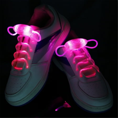 

Clearance！Frehsky Book Lights 1 Pairs Led Light up Shoe Strings Sneaker Waterproof Plastic Running Decoration Household Essentials Pink