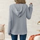 thumbnail image 5 of Otoño Sudadera con capucha,Sudadera informal con capucha y botones para mujer, manga larga con cordón ajustable, poliéster, ajuste suave y cómodo para usar en casa, sopatenor, 5 of 9