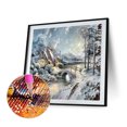 thumbnail image 2 of Diamond Drill Snow Christmas House 5D Kits de pintura DIY Decoración de pared redonda completa Hugtrwg Para estrenar, 2 of 9