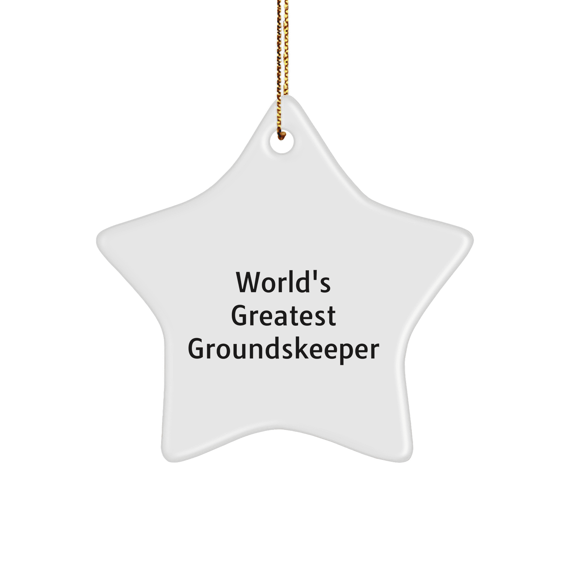 World's Greatest groundskeeper Funny Gifts from Friends for Christmas Star Ornament, Gifts for groundskeeper