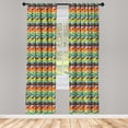 thumbnail image 3 of Ambesonne Guitar Curtains, Abstract Colors Modern, Pair of 28"x84", Multicolor, 3 of 5