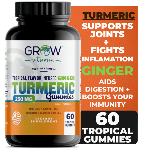 Curcuwell Turmeric Curcumin Gummies with Ginger Helps Support Healthy