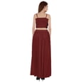 thumbnail image 4 of Bimba Summer Partywear Sexy Dress 2 Pieces For Women Smocked Crop Top & Long Skirt Set W/ Pockets, 4 of 7