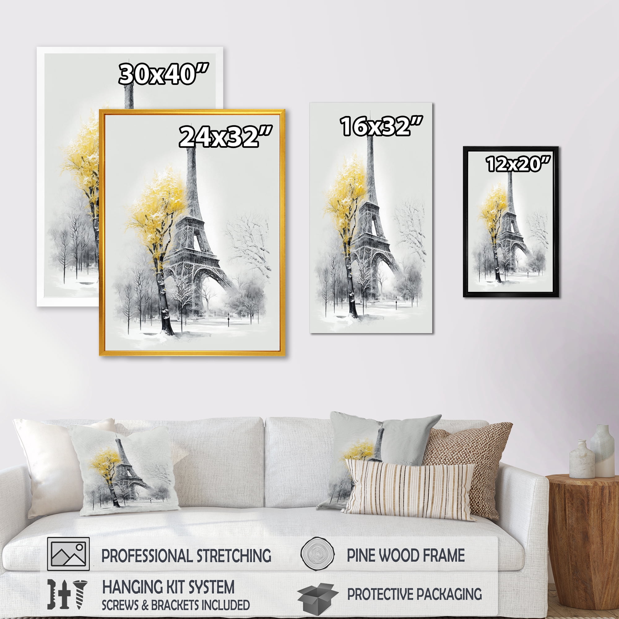 Designart Fall Scenery In The City II Canvas Wall Art