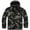 Dark Camo, variant on Adult Male Hooded Fleece Full Zip Jacket, Color: Olive, Size: L