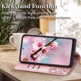 thumbnail image 4 of for Motorola One 5G Ace Phone Case,Moto G 5G Wallet Case,Women Butterfly Embossed PU Leather Kickstand Card Slots Wrist Strap Flip Cover for Motorola Moto One 5G Ace 6.7" (Rose Gold), 4 of 8