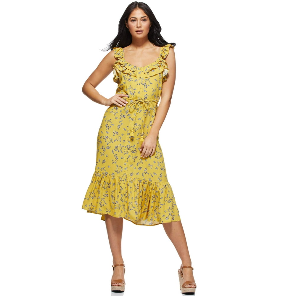 Sofia Vergara Sofia Jeans by Sofia Vergara Flutter Sleeve Midi Dress