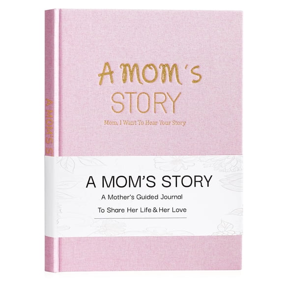 Journal Artmag A Mom's Life Story - Tapa dura de lino, color rosa