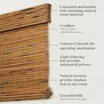 thumbnail image 2 of Natural Woven Light Filtering Cordless Bamboo Roman Shades for Windows, 43.5 in. W x 60 in. L, Maple, 2 of 7
