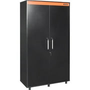 Black & Decker Hitch Cap 2-Door Storage Cabinet, 41-1/8"W x 19-3/4"D x 75-2/3"H, Black Laminate Finish
