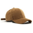 thumbnail image 1 of Casual Corduroy Baseball Hat Classic Solid Adjustable Strap Soft Unisex Caps, Yellow, 1 of 5