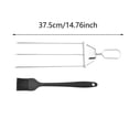 thumbnail image 3 of 2026 3-Way Stainless Steel Grill Kabob Sticks with Push Slider Bar Reusable Metal Skewer for Meat Chicken Sausages Veggies Outdoor Barbecue Forks Extra Long Rustproof Camping, 3 of 7