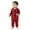 Baby Onesie, variant on Christmas Family Matching Button Down Pajamas Red Plaid Jammies