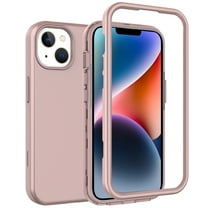 Nalacover for iPhone 14 6.1 inch Slim Case,Stylish Triple Layer Protection Hard PC   Soft TPU Silicone Hybrid Shockproof Camera Lens Protective Anti-drop Fit Back Phone Cover.Rosegold