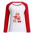 thumbnail image 4 of Tops de mujer Camisas Blusas Elegantes Camisas casuales de manga larga Cuello redondo de Navidad Ajuste ligero Túnica de otoño Top Otoño Odeerbi ODB-5, 4 of 6
