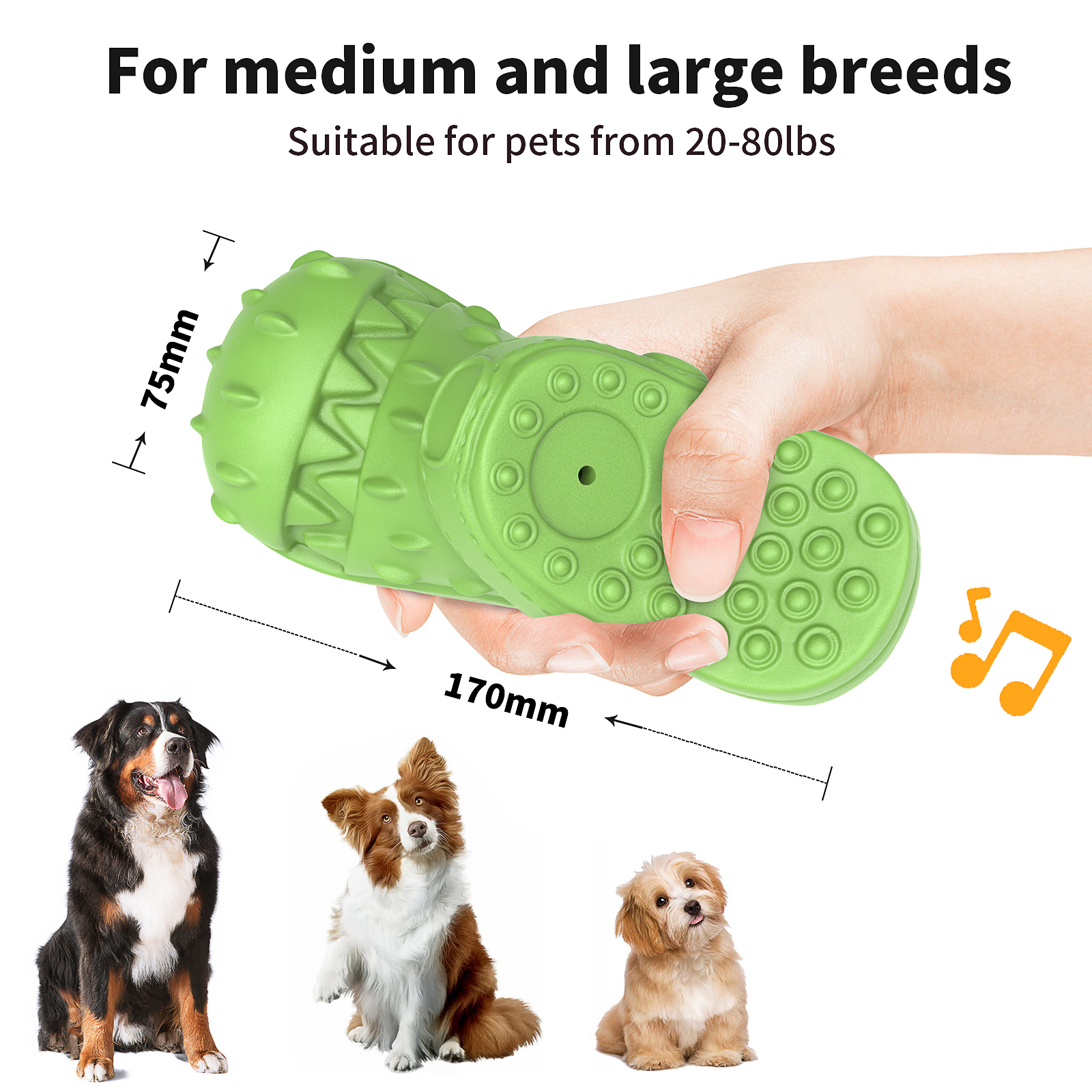 MASBRILL Squeaky Dog Toy Shoe, Beef Flavor photo 6