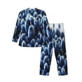 thumbnail image 2 of Kll Blueberry Sleepwear Mens Flannel Pajamas,Long Cotton Pj Set, 2 of 9