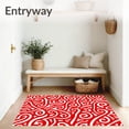 thumbnail image 3 of ODIKA 6' x 9' Machine Washable Non-Slip Area Rug, Art Nouveau swirl High Traffic Rug, Red, 628513, 3 of 7