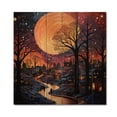 thumbnail image 3 of Designart "Harlem at Night Vibrant Renaissance Vibes II" Harlem Renaissance Print on Natural Pine Wood, 3 of 5