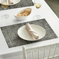 thumbnail image 5 of Sm:)e Dark Gray Placemats Set of 4 - Heat Resistant Non-Slip Place mats for Dining Table, Washable Durable PVC Table Mats, 5 of 7