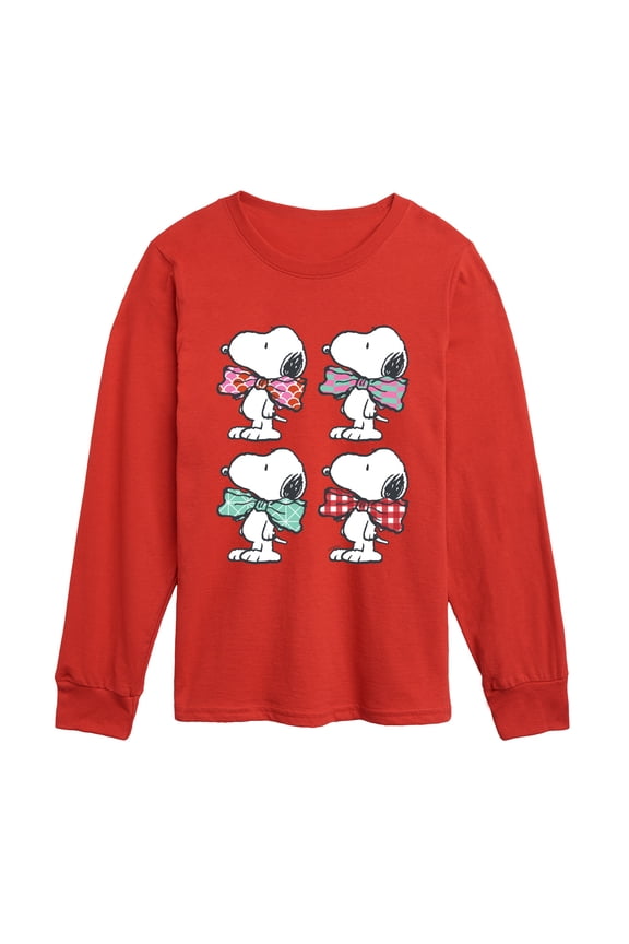 - Bowtie Patterns - Youth Boys Long Sleeve Graphic T-Shirt
