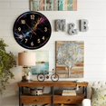 thumbnail image 5 of 10-Inch Silent Wooden Wall Clock, " Colorful Splashing Water Clock Art Abstract Painting Home Decor "  Silent Non-Ticking Clock, Battery Operated (AA Batteries Not Included), Artistic Home Decor, 5 of 8