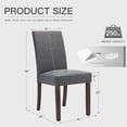 thumbnail image 3 of AFO Mid-Century Dining Chair with Solid Wood Legs, High Back Seat for Dining Room, Kitchen and Café, Set of 6, Gray, 3 of 6