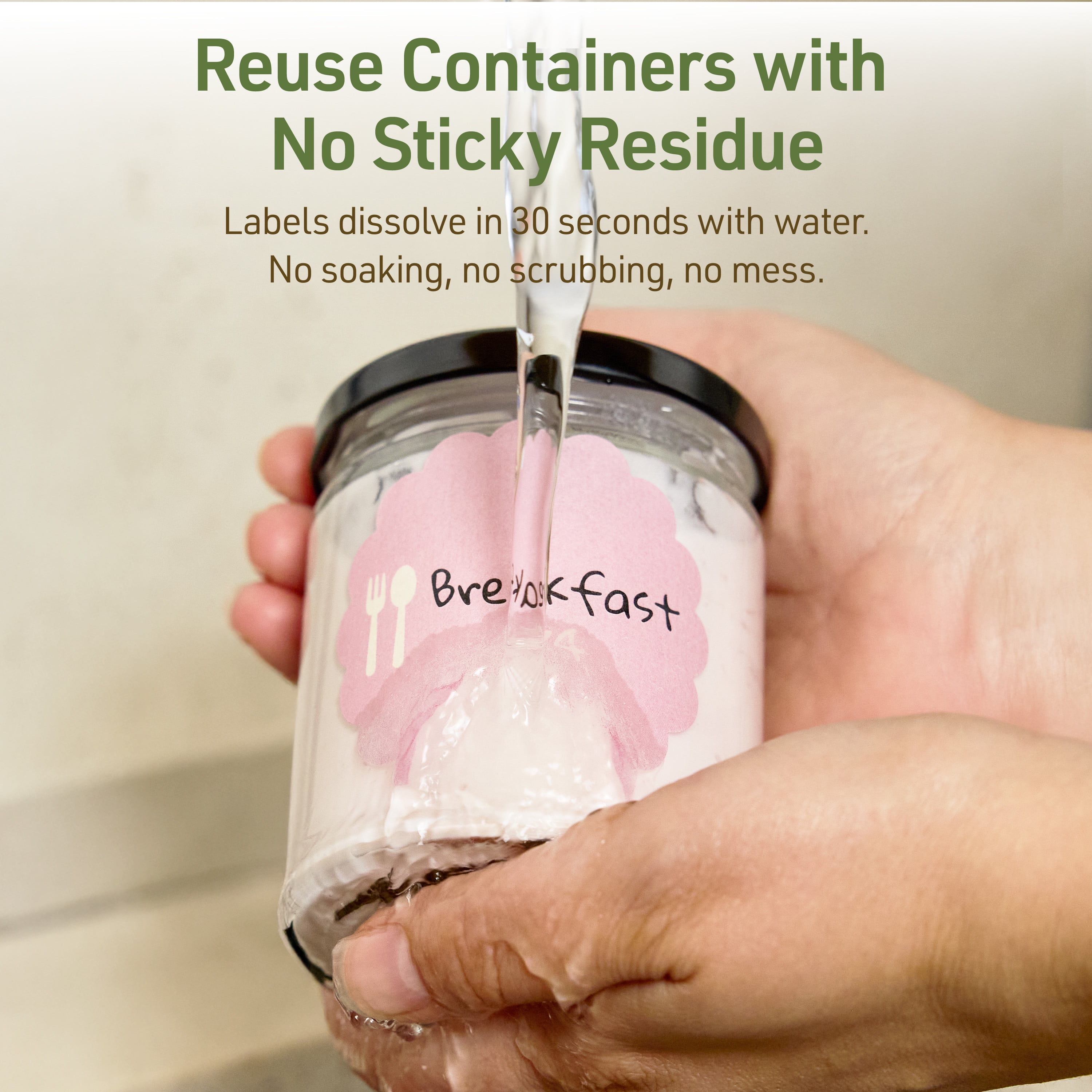 Avery Dissolvable Round Scalloped Labels, 2.5" Diameter, 90 Labels