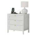 thumbnail image 6 of Joyyskill Farmhouse Nightstand with 3 Drawers Larger Night Stand with Charging Station Tall Bed Side Table Wide Nightstands End Table for Sofa, Bedroom, Living Room, Antique White, 6 of 7
