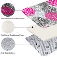 thumbnail image 7 of Pink Grey Floral Flannel Bath Mat 16x24 Inches, Soft Absorbent Non-Slip Bathroom Rug, Machine Washable Floor Mat for Shower, 7 of 7