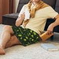 thumbnail image 4 of Daiia Green Branch Olive Mens Woven Stretch Pajama Short,Short Pajama Pants-XX-Large, 4 of 9