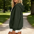 thumbnail image 6 of Aezemi Women Hooded Zip up Sweatshirts Fashion Comfy Winter Fall Outdoor Blouses with Pockets Casual Long Sleeve Full Zip Tops L, 6 of 7