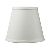 5x8x7 Empire Linen Edison Clip-On Lamp Shade Light Oatmeal Linen Fabric