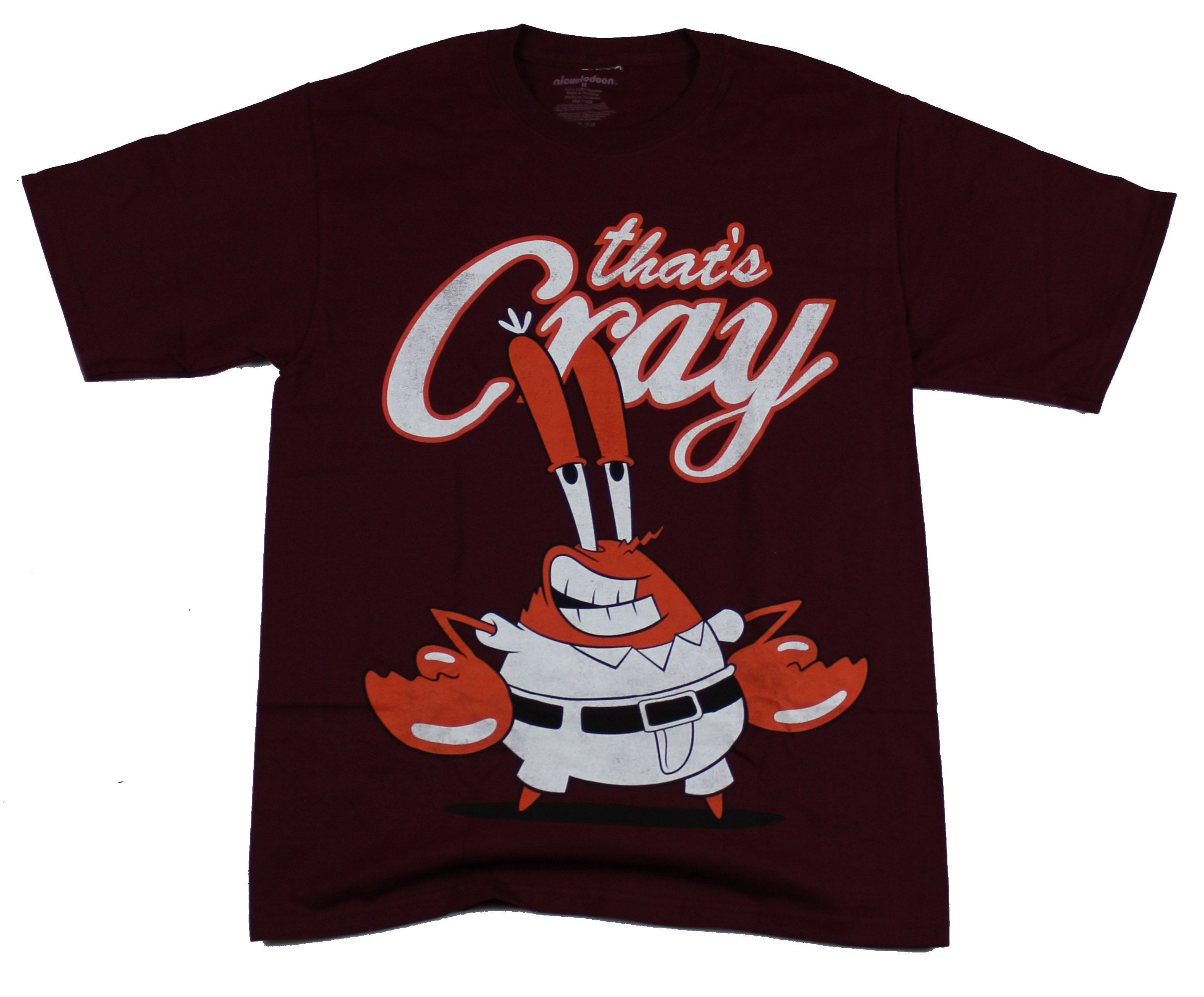 Spongebob Squarepants Mens T-Shirt - Mr. Krabs Says That's Cray (Large) - Walmart.com
