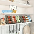 thumbnail image 2 of 2-Piece Heavy-Duty Stackable Metal Canning Rack with Adjustable Shelves and 2-Tier Design - Space-Saving Cabinet Shelves, Open Grid Shelves for Kitchen Cabinets, Garages, and Pantry Organization - Ea, 2 of 9