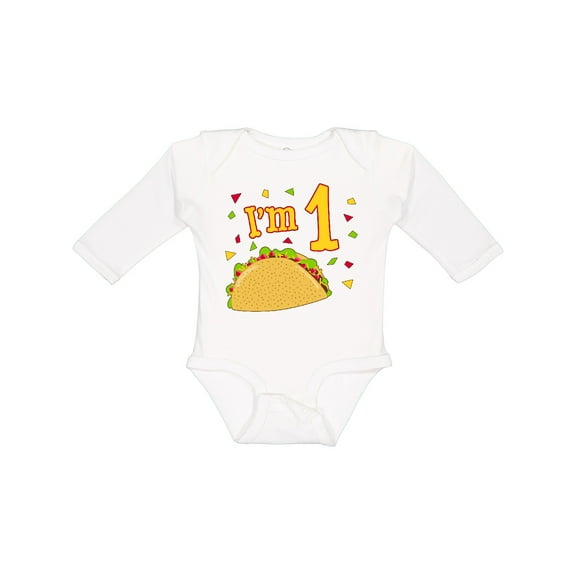 Inktastic I'm One Taco Birthday Party Boys or Girls Long Sleeve Baby Bodysuit