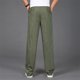 thumbnail image 5 of Pantalones holgados de algodón para hombre, tallas grandes: cintura elástica, bolsillos, estilo informal y deportivo, para todas las estaciones., 5 of 8