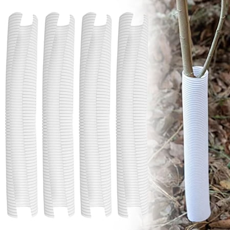 SUSHANG Heavy Duty Plastic Tree Guard Wrap for Sapling and Plant Protection Reusable Protective Cover Against Deer Cat and Rodent Damage with Ventilation Holes for Healthy Growth